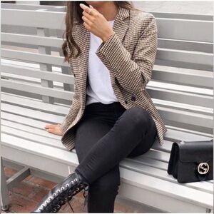 Dynamite Boyfriend style long Plaid Blazer size XS